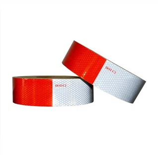 Honeycomb Design DOT C2 rød hvid glasperle iøjnefaldende reflekterende tape