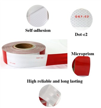 Where do you put the dot c2 reflective tape?