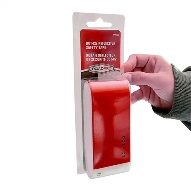 5cm*30cm Rød og hvid reflekterende tape