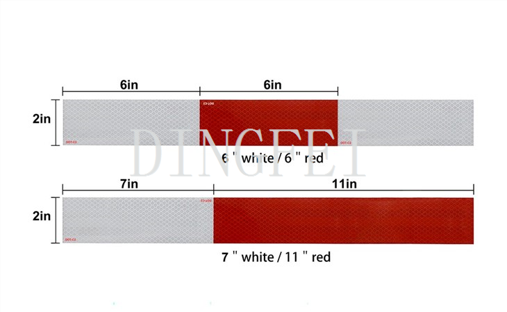 Waterproof Red And White Adhesive Safety Tape