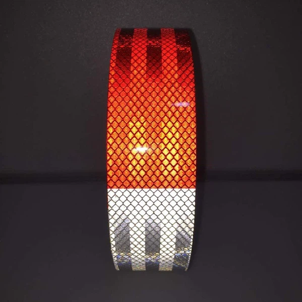 Waterproof Red And White Adhesive Safety Tape