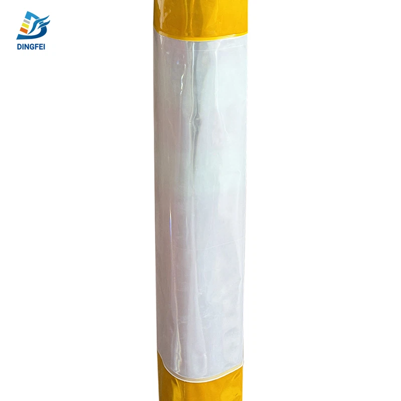 Yellow White Reflective Sleeve for Delineator Post 8 Yellow White Reflective Sleeve for Delineator Post 8