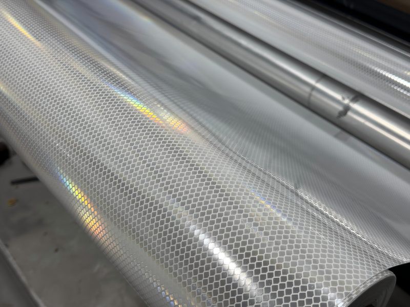 Reflective sheet embossing Reflective sheet embossing