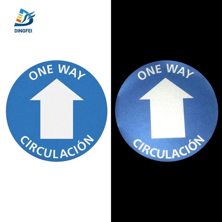 One Way Reflective Floor Sticker