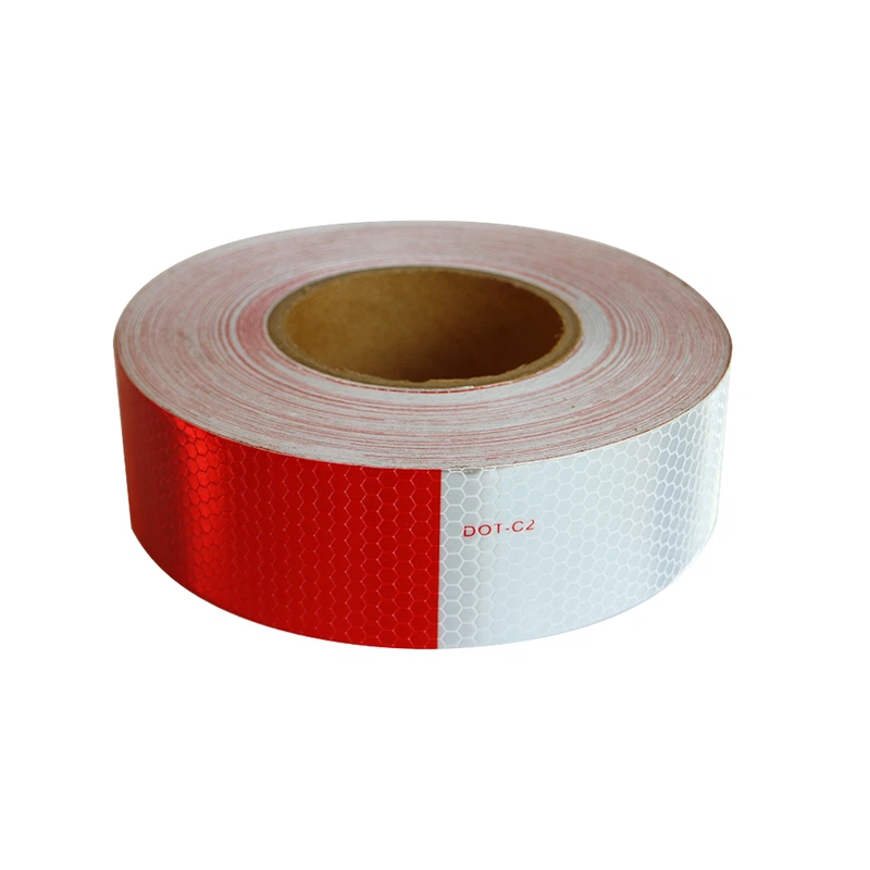 Red White Honeycomb DOT C2 Reflective Tape 4 Red White Honeycomb DOT C2 Reflective Tape 4