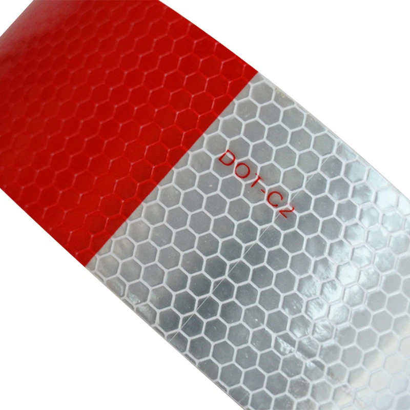Red White Honeycomb DOT C2 Reflective Tape 1 Red White Honeycomb DOT C2 Reflective Tape 1