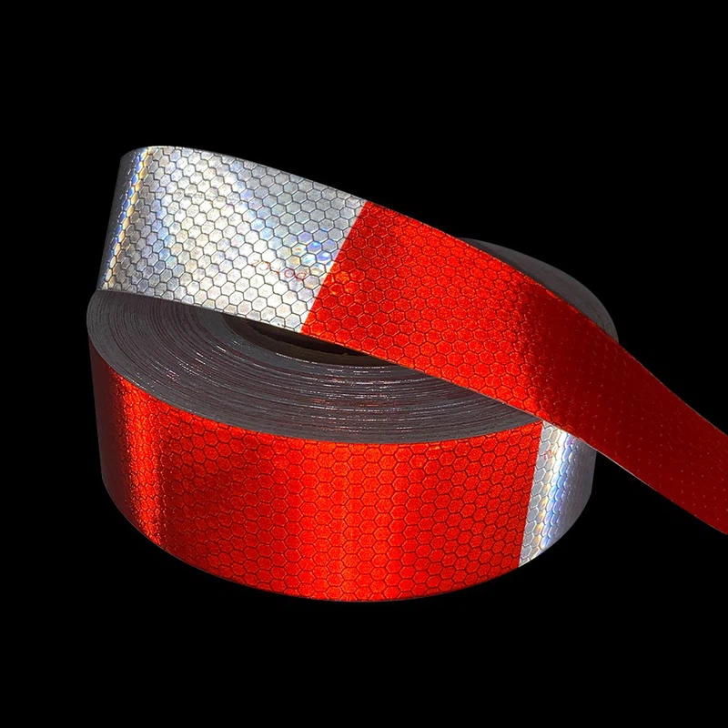 Red White Honeycomb DOT C2 Reflective Tape 5 Red White Honeycomb DOT C2 Reflective Tape 5