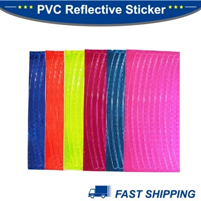 PVC reflekterende dækfælge Stripe-klistermærker til bil og motorcykel