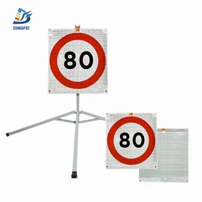 Hastighedsgrænse 80 Roll Up Trafikskilt