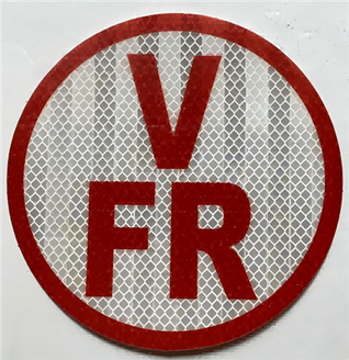 V - fr gulvstolcirkulært klistermærke skilt